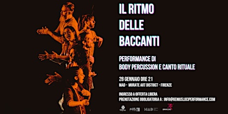 Immagine principale di Il Ritmo delle Baccanti - Performance di body percussion e canto rituale 