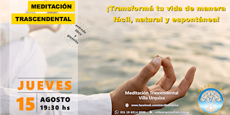 Imagen principal de Villa Urquiza Jueves 15 - Charla Informativa sobre Meditación Trascendental