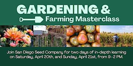 Gardening & Farming Masterclass (Two-Day Class)