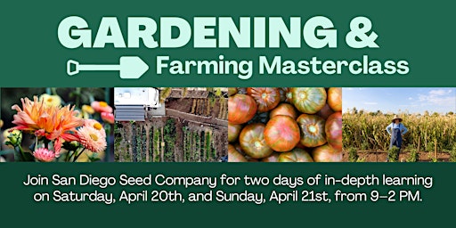 Immagine principale di Gardening & Farming Masterclass (Two-Day Class) 