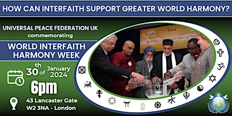 How Can Interfaith Support Greater World Harmony? - Interfaith Harmony Week primary image