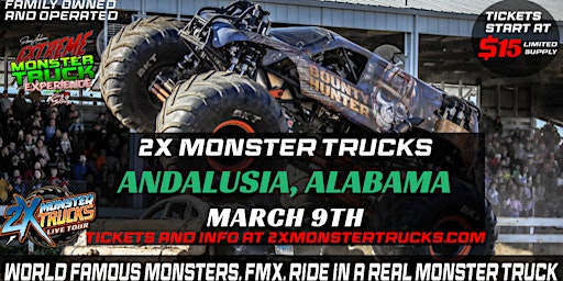 2X Monster Trucks Live Andalusia, AL - 7PM EVENING SHOW primary image