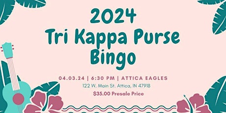 Tri Kappa Purse BINGO