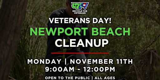Primaire afbeelding van VETERANS DAY Newport Beach Cleanup with Veterans!