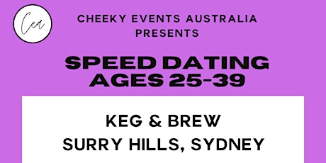 Sydney speed dating for ages 25-39 in Surry Hills- Cheeky Events Australia