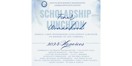 Imagen principal de Finer Womanhood Scholarship Luncheon (In memory of