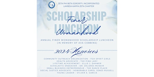 Imagen principal de Finer Womanhood Scholarship Luncheon (In memory of