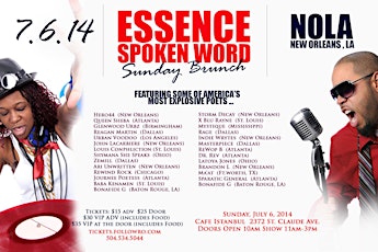 Essence Sunday Spoken Word Brunch primary image