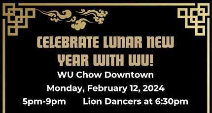 'Year of the Dragon' Lunar New Year at WU Chow Downtown primary image
