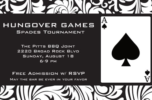 HUNGOVER GAMES -- LAWN PARTY AND SPADES TOURNAMENT