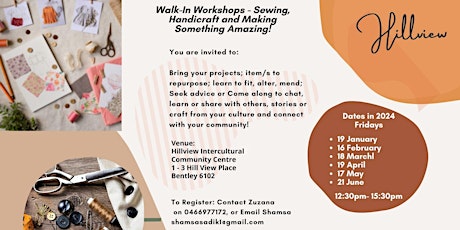 Walk-in Workshops - Sewing, Handicraft and Making Something Amazing