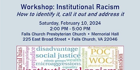 Workshop:  Institutional Racism primary image