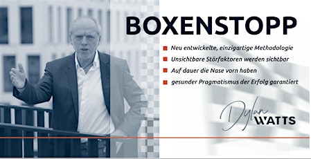 Imagem principal do evento BOXENSTOPP;  Erfolgreich Durchstarten in 2024