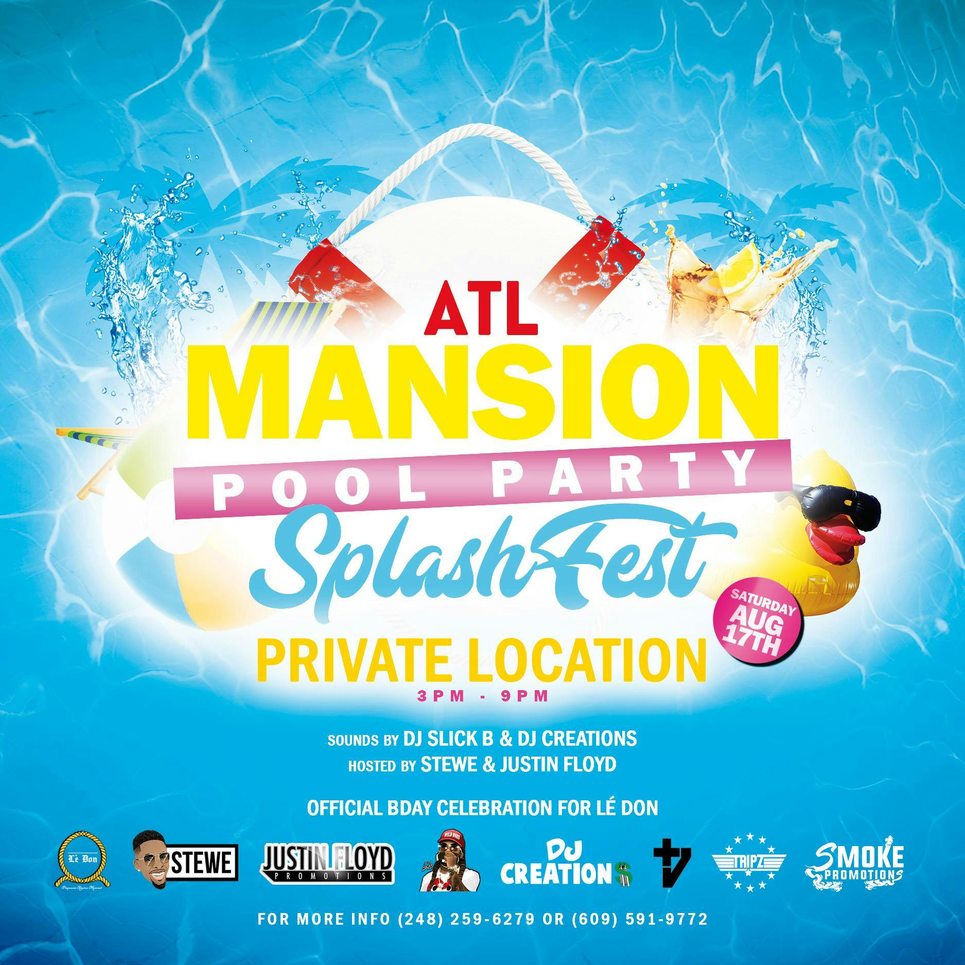 ATL Mansion Pool Party : SPLASH FEST