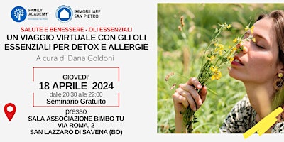 Imagem principal do evento UN VIAGGIO VIRTUALE CON GLI OLI ESSENZIALI PER DETOX E ALLERGIE