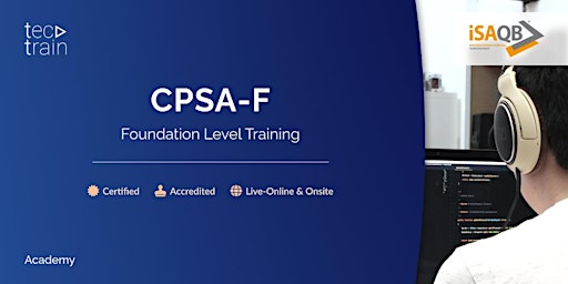 Hauptbild für iSAQB Foundation Level Training (CPSA-F) 10-12 Dez 2024 Live-Online