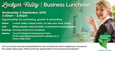 Lockyer Valley Business Lunch  primary image