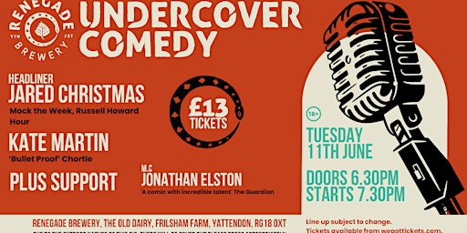 Primaire afbeelding van Under Cover Comedy Renegade Brewery June