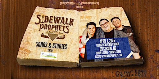 Sidewalk Prophets - Songs & Stories Tour-Dickinson, ND primary image