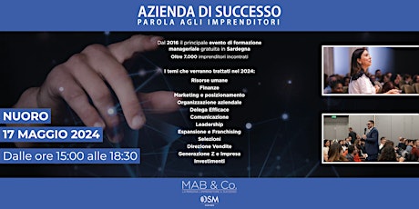 Hauptbild für Azienda di Successo - Nuoro | 17/05/24