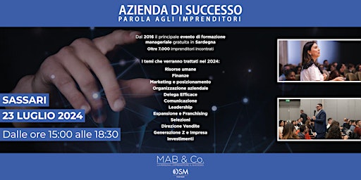 Imagem principal do evento Azienda di Successo - Sassari | 23/07/24