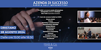 Hauptbild für Azienda di Successo - Oristano | 28/08/24