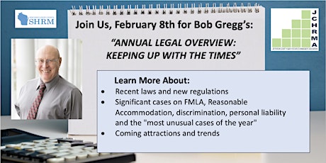 Bob Gregg's Annual Legal Overview: Keeping Up with the Times primary image