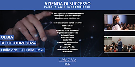 Imagem principal do evento Azienda di Successo - Olbia | 30/10/24