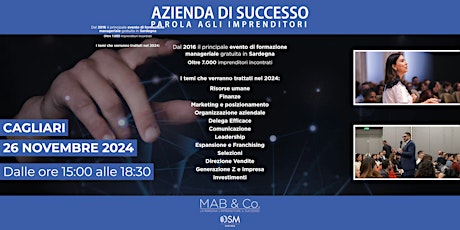 Imagem principal do evento Azienda di Successo - Cagliari | 26/11/24