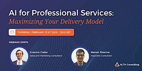 Hauptbild für AI For Professional Services: Maximizing Your Delivery Model