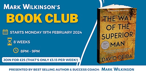 Mark Wilkinson Book Club - The Way of the Superior Man primary image