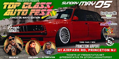 Imagen principal de TOP CLASS AUTO FEST | MAYO 5 | PRICETON AIRPORT