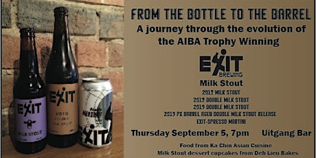 From the Bottle to the Barrel - the Evolution of Exit's Milk Stout primary image