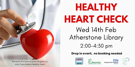 Healthy Heart Check @ Atherstone Library  primärbild
