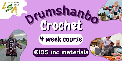 Hauptbild für (D) Crochet Course 4 Thu's10am-12pm Apr 11th, 18th, 25th, 2nd