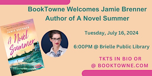 Imagen principal de BookTowne Welcomes Jamie Brenner, Author of A Novel Summer