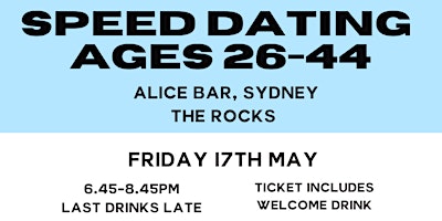 Imagem principal do evento Sydney CBD speed dating at Alice Bar-The Rocks-Cheeky Events Australia