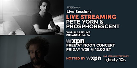 WXPN Free At Noon with PETE YORN / PHOSPHORESCENT primary image