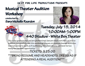 Musical Theater Audition Workshop with Sara Michelle Reardon primary image