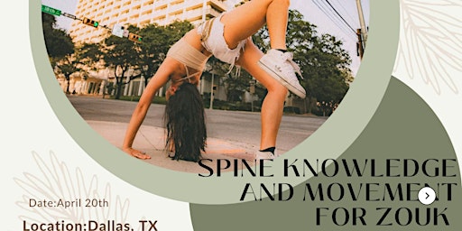 Immagine principale di Spine Knowledge and Movement for Zouk by Body Wisdom 