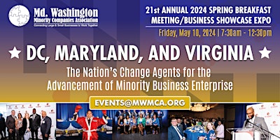 Image principale de MWMCA's 21st Annual 2024 Spring Breakfast Meeting & Business Showcase Expo