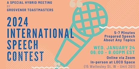 Imagem principal de gTM Hybrid Club Meeting #1212 - Theme:  International Speech Contest
