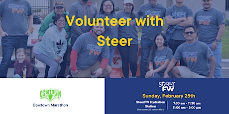 Volunteer with Steer: Cowtown Marathon Hydration Station primary image