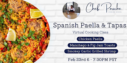 Imagen principal de Spanish Paella & Tapas - Virtual Cooking Class