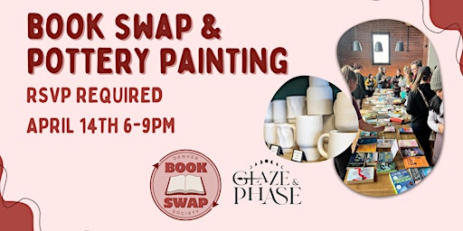 Imagen principal de Book Swap & Pottery Painting! RSVP Required