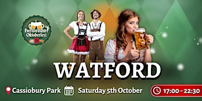 Image principale de Hertfordshire Oktoberfest - Saturday EVENING Session, WATFORD