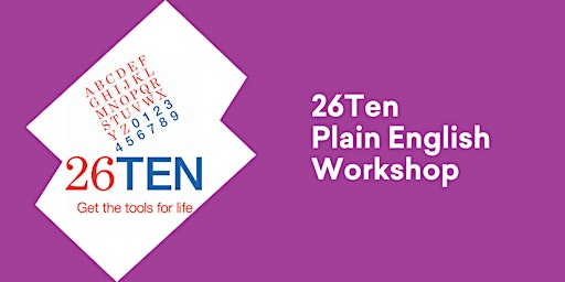 Imagem principal do evento 26Ten Plain English Workshop at Hobart Library
