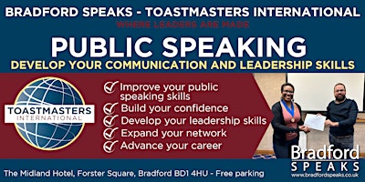 Primaire afbeelding van Bradford Speaks - A Toastmasters International #publicspeaking club