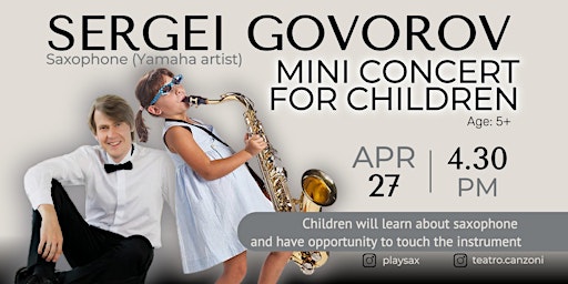 Imagem principal do evento Sergei Govorov. Mini Concert For Children