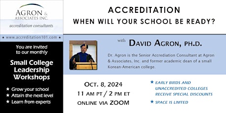 Accreditation! When Will Your School Be Ready to Pursue It?